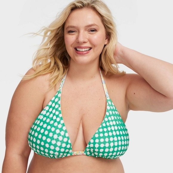 Roller Rabbit x Target Vacation/Star Geo Reversible Triangle Bikini Top - Picture 6 of 8